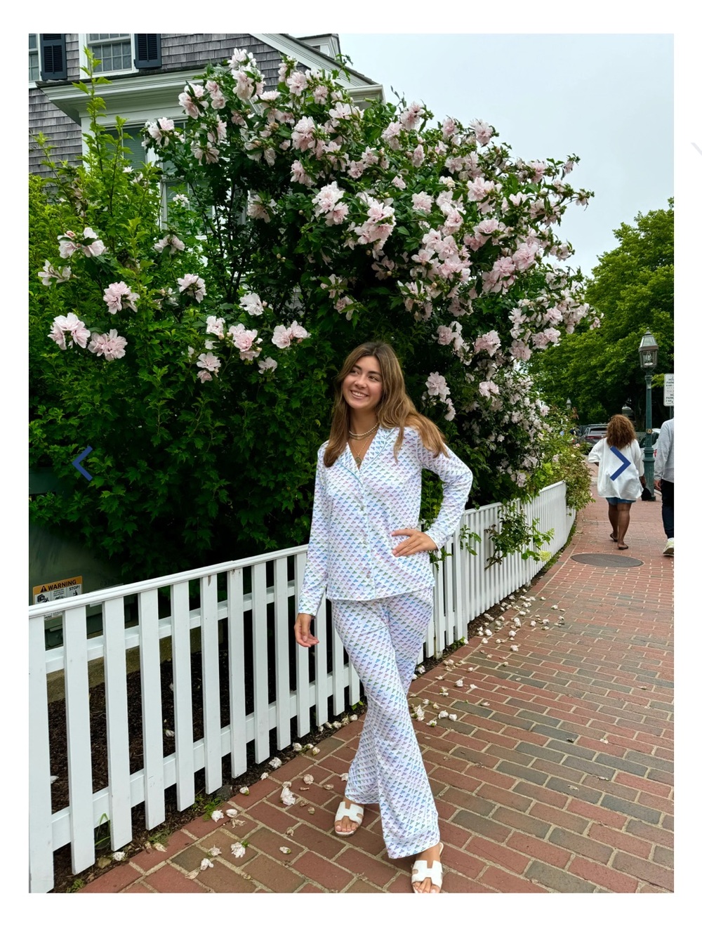 Erica Wilson Martha's Vineyard Dreams Long Polo Pajama Set Small
